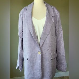 EUC Aaron & Amber Lilac Purple lined jacket sz Medium oversized.